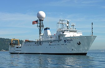 NOAAS Okeanos Explorer (R 337) (in service 2008–present; previously with U.S. Navy as USNS Capable (T-AGOS-16) 1989–2004)