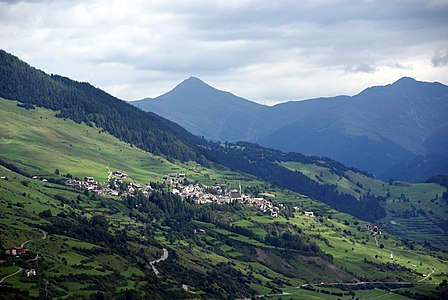 Ortsteil Sent über dem Inntal