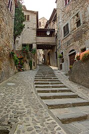 Stairway up in old town