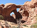 * Nomination La Double Arch dans le parc National des Arches (Utah) --Ymaup 14:37, 11 August 2009 (UTC) * Promotion  Comment Bien, mais je voudrais défricher le buisson.... -- Smial 00:43, 12 August 2009 (UTC)  Comment C'est au dessus de mes capacités techniques ! -- Ymaup 07:36, 12 August 2009 (UTC) Obtenir une scie ! Conduis là ! Faites l'image encore une fois ! ;-) -- H005 22:03, 12 August 2009 (UTC)  Comment J'y penserai ;-) Je suis un peu loin maintenant... -- Ymaup 08:25, 13 August 2009 (UTC) * Support La récolte ou destruction de plantes est strictement interdite dans les parcs nationals. De toutes façons, ici c'est QI, pas FP ... et bien que l'image serait meilleure sans le buisson, la qualité est loin d'être mauvaise. --Ianare 19:54, 13 August 2009 (UTC)