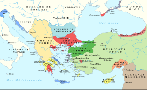 L'empire byzantin en 1355