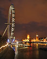 Westminster river view at night