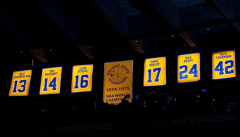 File:Golden State Warriors retired jersey.jpg