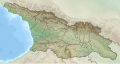 Relief map of Georgia