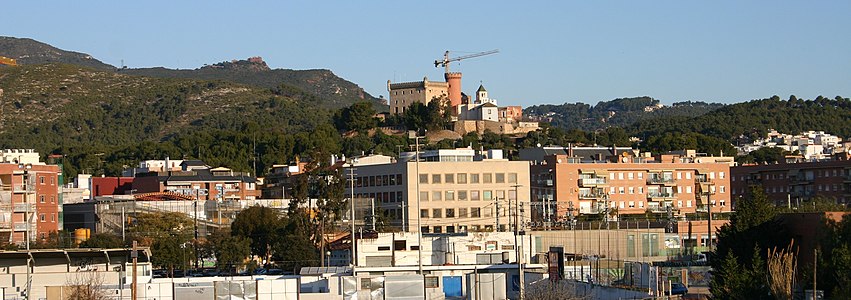 Castelldefels panoramic view. In the background, the Castle.