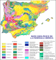 Iberian Peninsula geological map