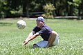 Sitting volleyball player