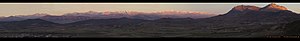 Panorama of the Central Pyrenees from Bailo, in Huesca province.