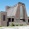 Deutsch: Das Neue Krematorium auf dem Friedhof Ohlsdorf in Hamburg-Ohlsdorf. This is a photograph of an architectural monument. It is on the list of cultural monuments of Hamburg, no. 29622.