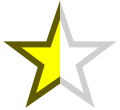 Gold half star