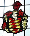 Fenster, Detail: Wappen der Grafen von Königsegg