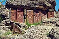 English: Closer view on the khachkars. Français : Vue rapprochée sur les khatchkars.