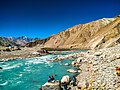 * Nomination The Shyok River flows through northern Ladakh in India and the Ghangche District of Gilgit–Baltistan of Pakistan spanning some 550 km (340 mi) --Eatcha 05:26, 27 March 2019 (UTC) * Decline  Oppose Overprocessed, JPG-artefacts all over the picture --Llez 06:17, 27 March 2019 (UTC)