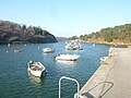 La rivière (ria) de Merrien vue du port de Merrien.