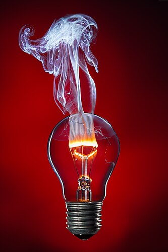 burning bulb lamp