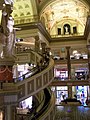 Interior view of several levels within Caesars Palace