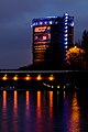 * Nomination View from Rhine-Herne-Canal onto illuminated gasometer of Oberhausen --Tuxyso 20:23, 30 November 2012 (UTC) * Decline Too blurry, sorry --Poco a poco 20:53, 30 November 2012 (UTC) No way, 10sec exposure time. When it is dark outside you do not get 100% sharp photos. With respect to the lightning condition sharpness is OK for me. What do you think is the reason for the blur? I used a tripod, mirror up function and remote. --Tuxyso 20:57, 30 November 2012 (UTC) Hard to say, you have a good body, cannot say about the lens or the tripod, was it windy? located next to a road with traffic? Since I got a good tripod the results are much better Poco a poco 21:07, 30 November 2012 (UTC)  InfoThanks for your advice. --Tuxyso 21:20, 30 November 2012 (UTC) Yes, it looks better, if you add some more lighting (not to the brither areas) it is QI to me Poco a poco 12:46, 1 December 2012 (UTC)