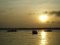 Dawn on the river Ganges, Varanasi