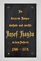 Joseph Haydn Plaque