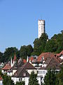 von der Federburgstraße (Höhe Urbanstraße) aus gesehen