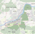 Map of the German and Swiss Rheinfelden towns