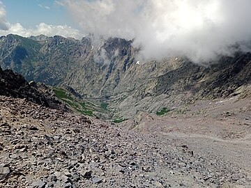 Refuge de Tighiettu from Bocca Crucetta (not in Vallée Ruisseau Tighiettu)