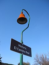 A historical marker situated along El Camino Real.