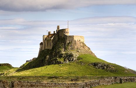 The Lindisfarne Castle on Holy Island, Northern England.