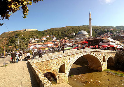 Historical center of Prizren, the most preserved town in Kosovo