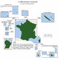 Land area of the French Republic at the same geographic scale.