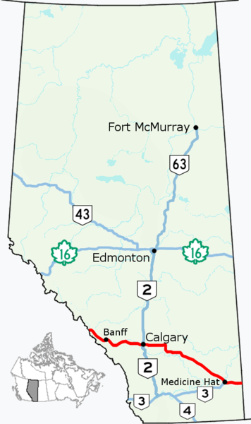 File:Alberta Highway 1 Map.png