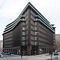 Deutsch: Blick von Osten auf das Kontorhaus Chilehaus in Hamburg-Altstadt. This is a photograph of an architectural monument. It is on the list of cultural monuments of Hamburg, no. 29133.