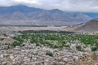 View from Namgyal Tsemo Monastery along with Leh Palace