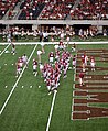 The Sooners warm up before their season opener