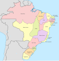 Brazilian administrative division as of the Independence (1822)