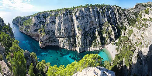 En-Vau calanque, Calanques National Park, Provence-Alpes-Côte d'Azur, France.