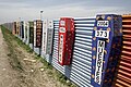 Coffins depicting the number of dead migrants per year, US-Mexico border.