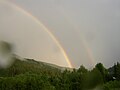 Double Rainbow in Jiřetín pod Jedlovou, Lusatia Mountains, North Bohemia, Czech republic