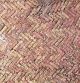 Roman floor in bricks (opus spicatum) in the Trajan's Markets in Rome, Italy