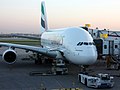 * Nomination Emirates Airbus A380 at the gate of Toronto Airport. --Fule33 21:33, 22 January 2012 (UTC) * Promotion Good quality. --Ralf Roletschek 14:50, 26 January 2012 (UTC)