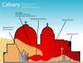 Golgotha cross-section.