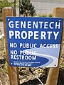 Genentech HQ property sign