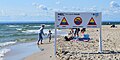 Cape Helski Beach Bathing Sign (map)