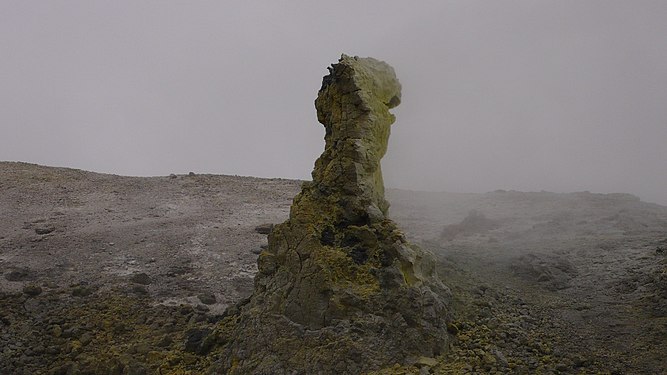 Sulfur fumarole in Tateyama, Toyama Prefecture, Japan.