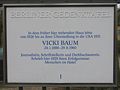 Vicki Baum, Koenigsallee 45, Grunewald