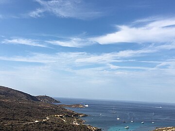 ships in August, Golfe de Revellata, Plage de l'Alga