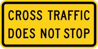 Warning that the road does not have the right of way at the upcoming intersection: highway=priority at the intersection