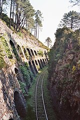 Die Haupstrecke nördlich des Vecchio-Viaduktes