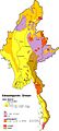 Ethnolinguistic map of Myanmar Carte ethno-linguistique