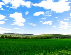 Farm fields in Franklin County